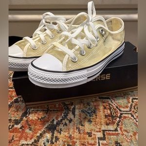 Women’s Clear Converse size 6